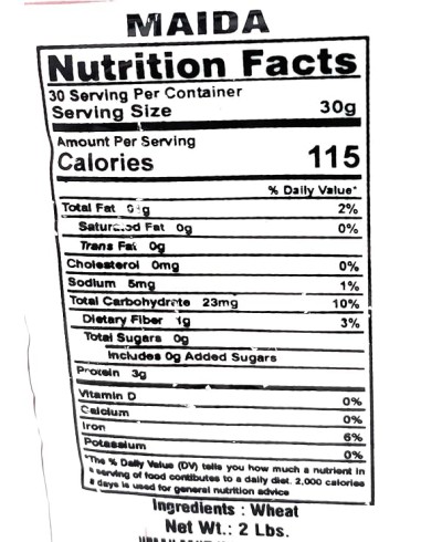 All Purpose Flour (Maida) 2lbs (908gm)