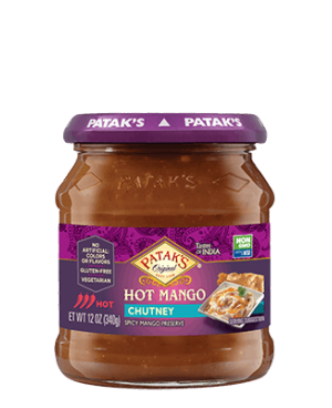 Patak's Hot Mango Chutney 12oz Non GMO