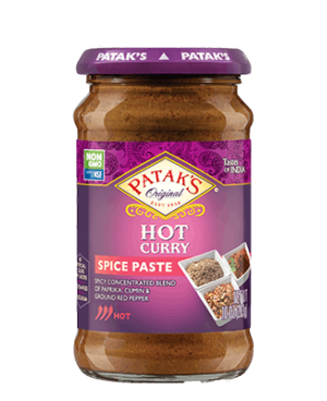 Patak's Hot Curry Paste 10oz Non GMO