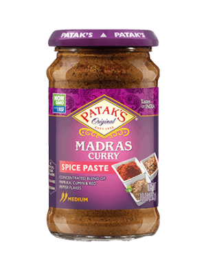 Patak's Madras Curry Spice Paste 10oz Non GMO