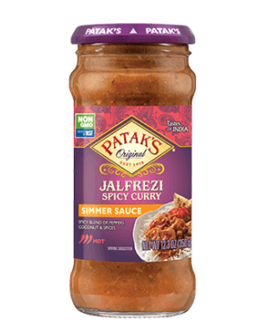 Patak's Spicy Jalfrezi Curry Simmer Sauce 12oz Non GMO