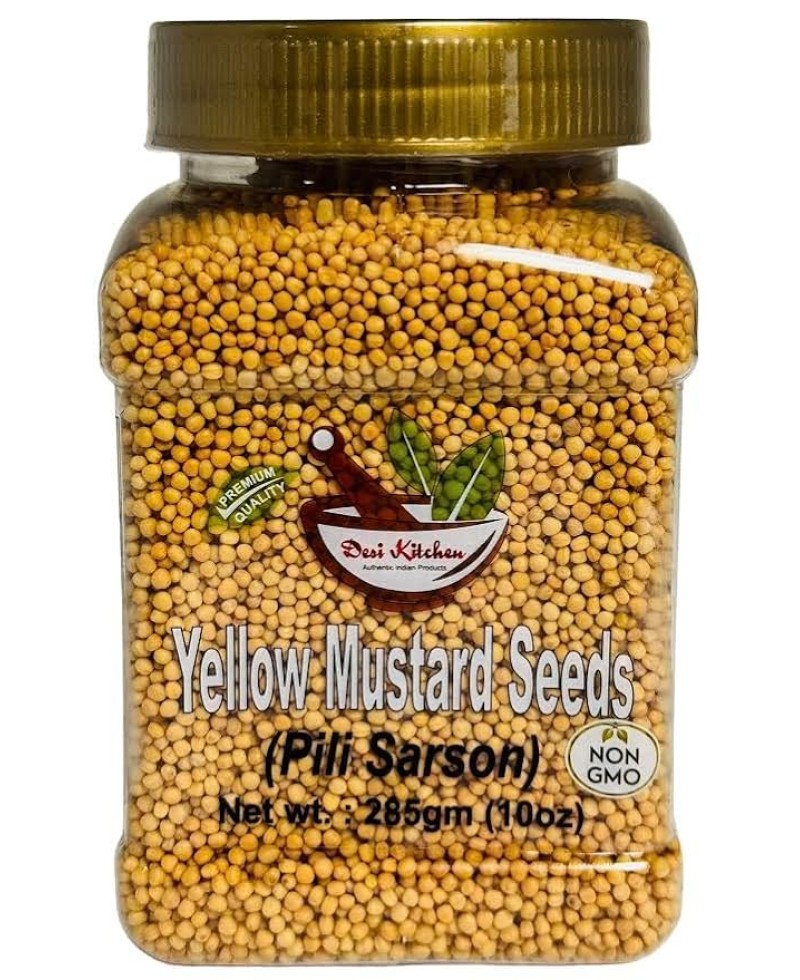  Yellow Mustard Seeds (Pili Sarson) 10 oz (285g)