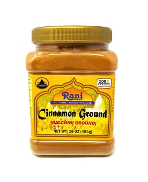 Rani Cinnamon Powder (Ground) Spice 16oz (1lb) 454g PET Jar 